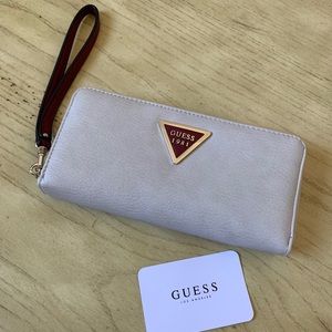 Guess zip-around wristlet